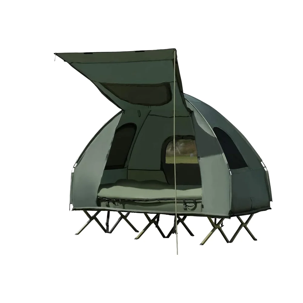 

Double Folding Tent Set 2-Person Waterproof Outdoor Air Mattress Sleeping Bag Beach Tent for Hiking Camping Picnics