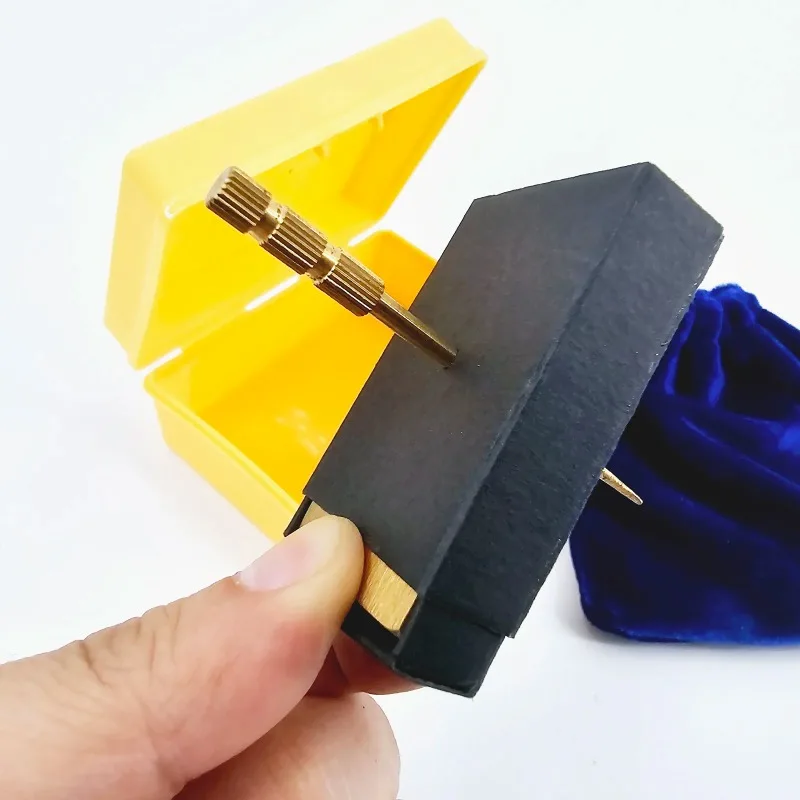 Needle Through Matchbox Magic Trick Instant Steel Needle Penetration Visual Illusion for Close Up Street Stage Performance