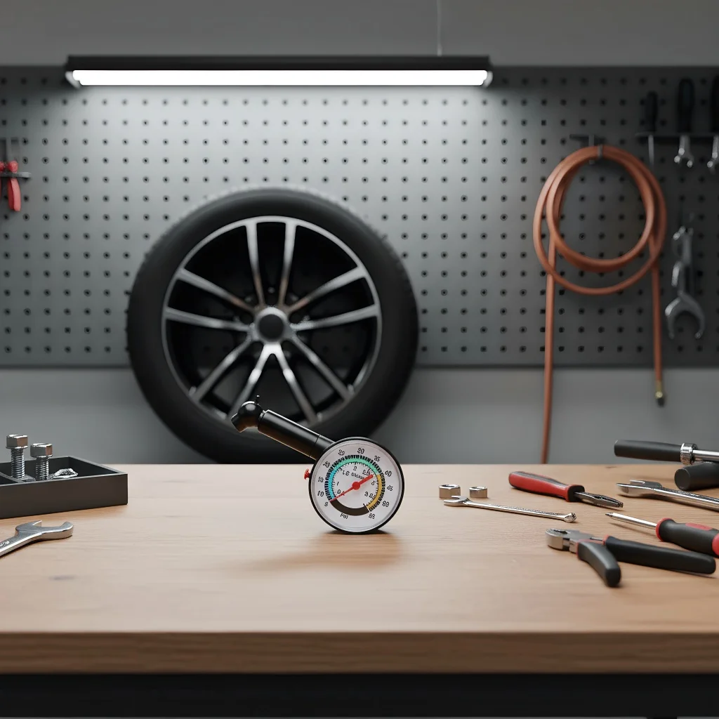 Mini medidor de neumáticos de coche, herramienta de diagnóstico de neumáticos automático con probador de dial para ruedas de motocicleta y bicicleta