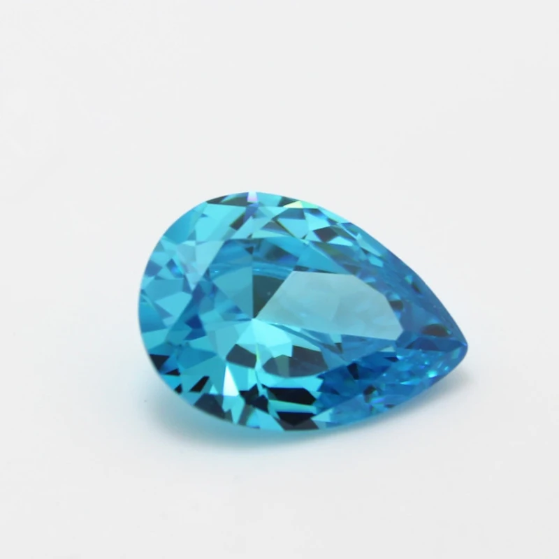 Joanlyn Aquamarine Pear Shaped Faceted Gemstone Teardrop Cut Aquamarine Gem Multiple Sizes to Choose C50A