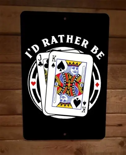 Id Rather Be Jack King Perverted Playing Cards 8x12 Metal Wall Sign