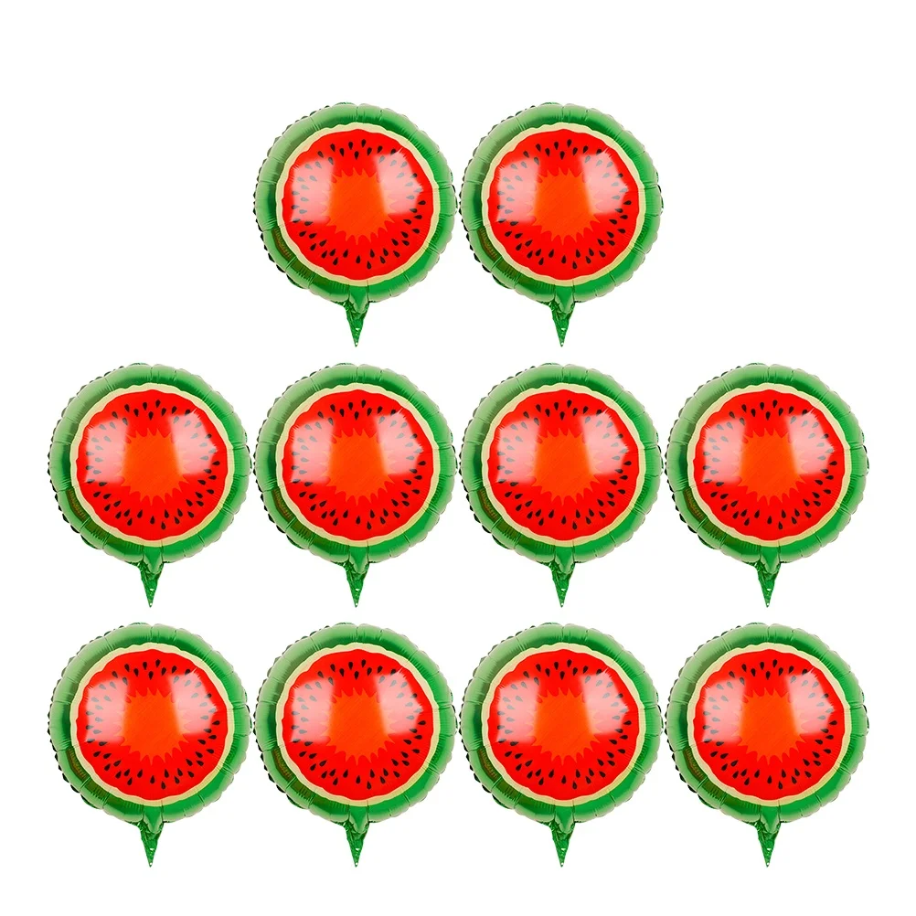 

10pcs Fruit Shaped Balloons Premium Mylar Reusable Birthday Wedding Party Decorations Watermelon Foil Helium Balloons
