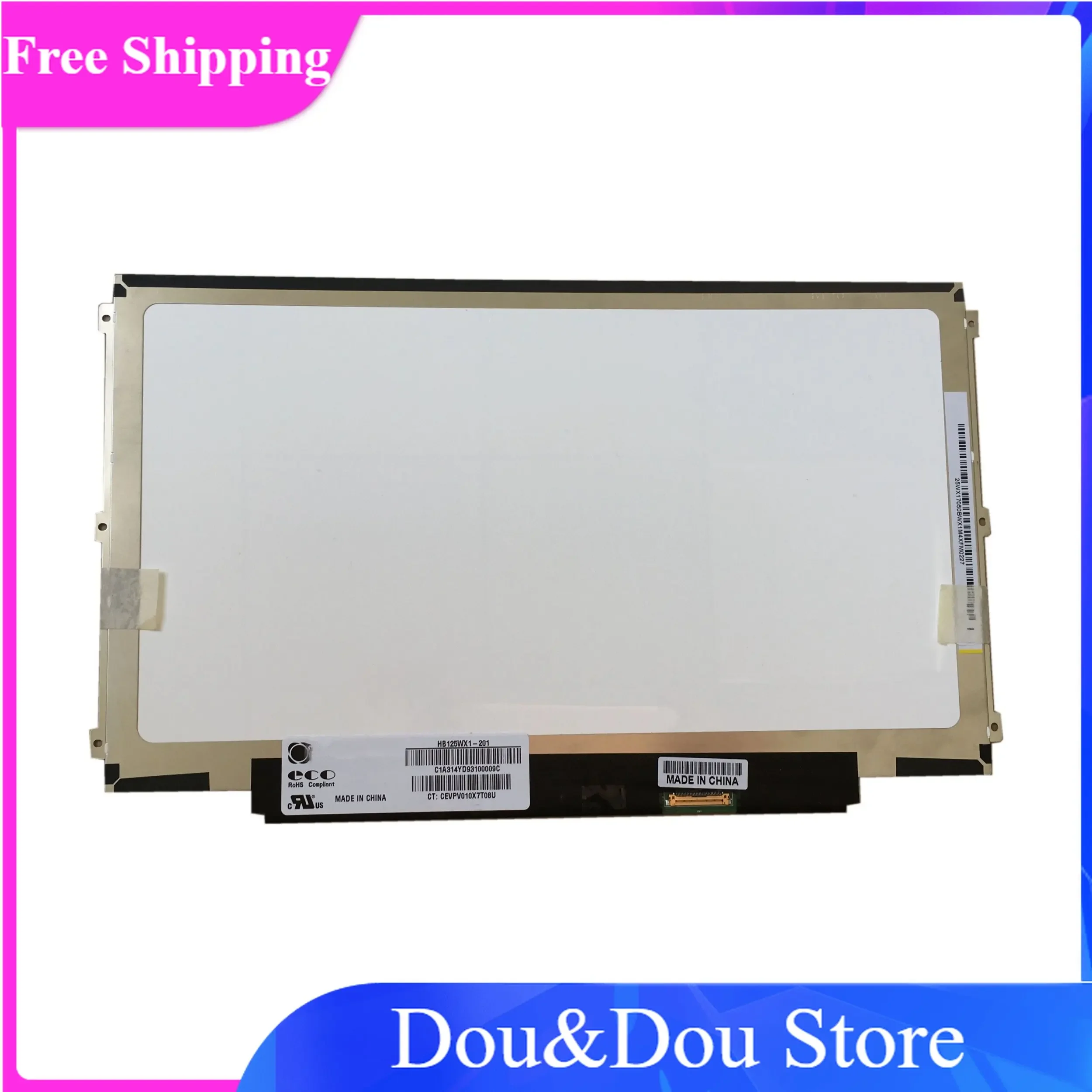 

HB125WX1-201 Left+right 3 HB125WX1-100 EDP 30 PIN screw holes LED LCD Screen