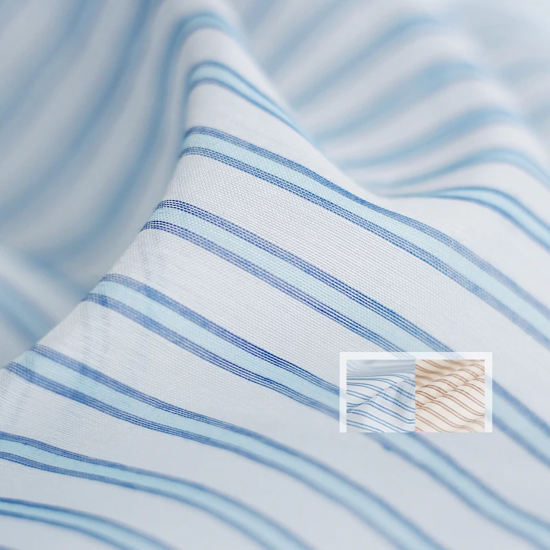 

Redraspberry 58g/m 140cm 2-colour Striped printed silk cotton fabrics clothes dress DIY Garment sewing materials Free shipping