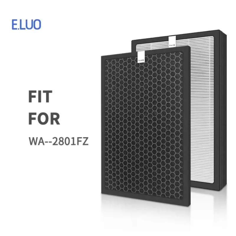 

HEPA Filter and Activated Carbon Filter Set Replacement For Whirlpool WA-2801FZ Air Purifier 385*238*35mm/10mm
