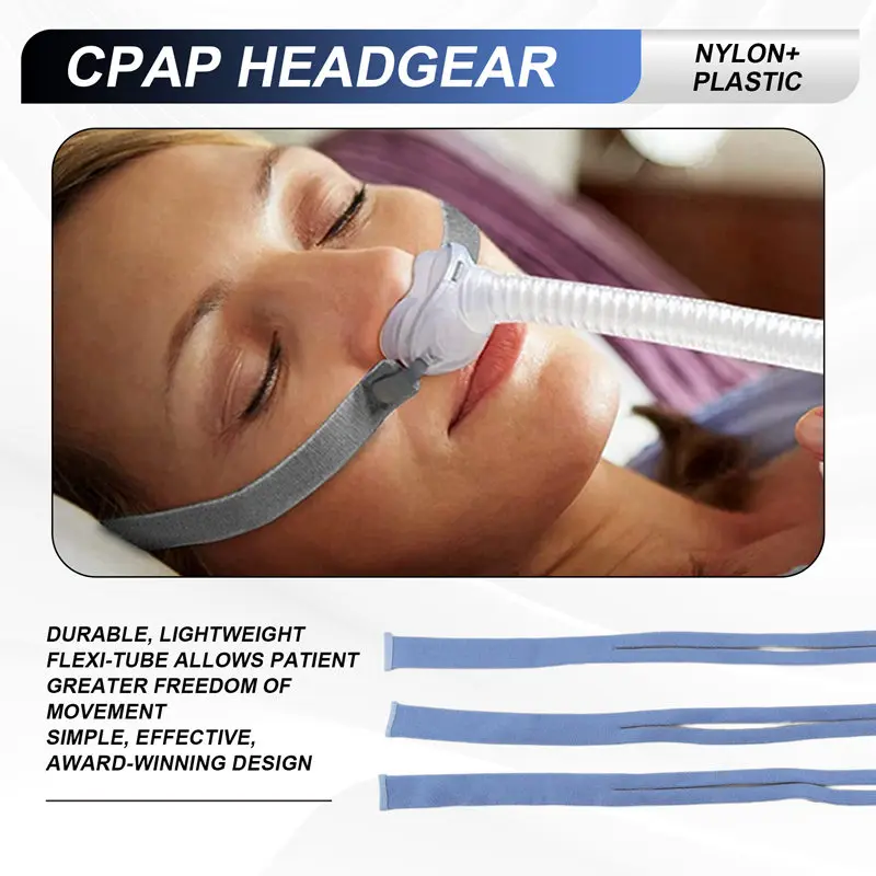 3PCS Replacement Headgear For Resmed Airfit P10 Nasal Pillow CPAP Mask Straps With 6 Adjustment Clips