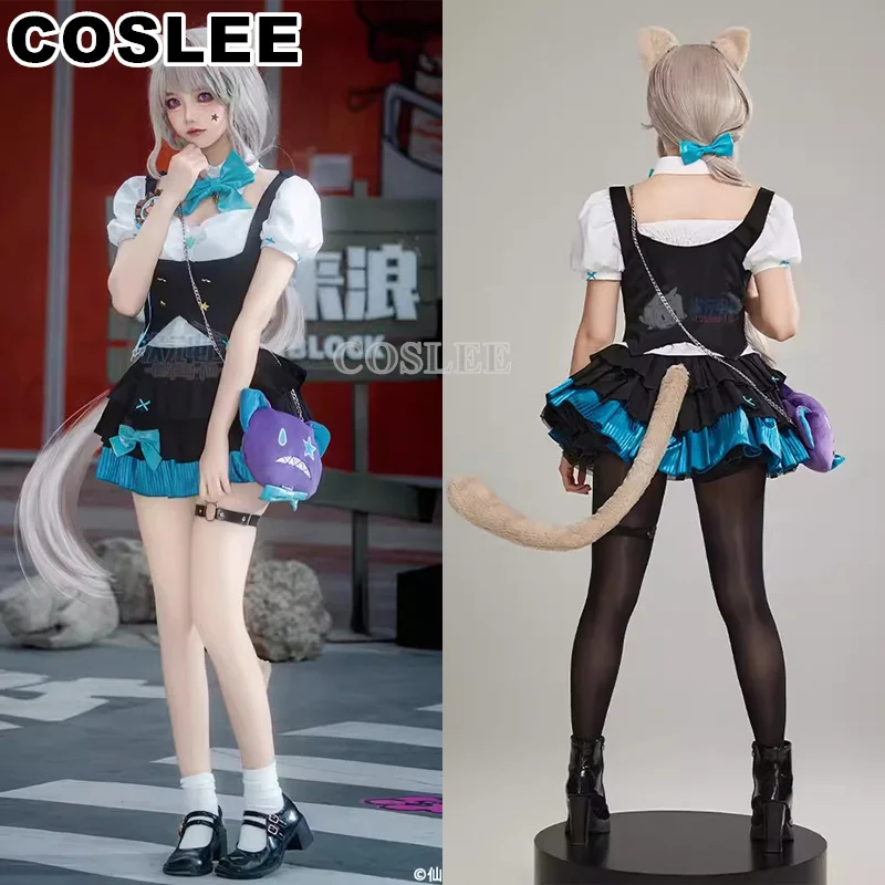 

COSLEE Genshin Impact Lynette Magician Assistant Lovely College Uniform Game Suit Cosplay Costume Halloween Party Outfit Women