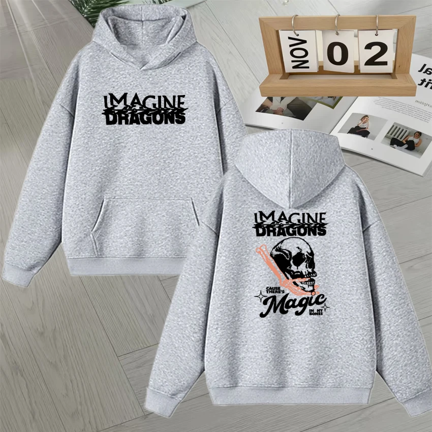 تخيل التنين تلوح في الأفق جولة حول العالم 2025 الجمجمة هوديي الرجال النساء البلوز الهيب هوب خمر القوطية طويلة الأكمام الخريف بلوفر شتوي