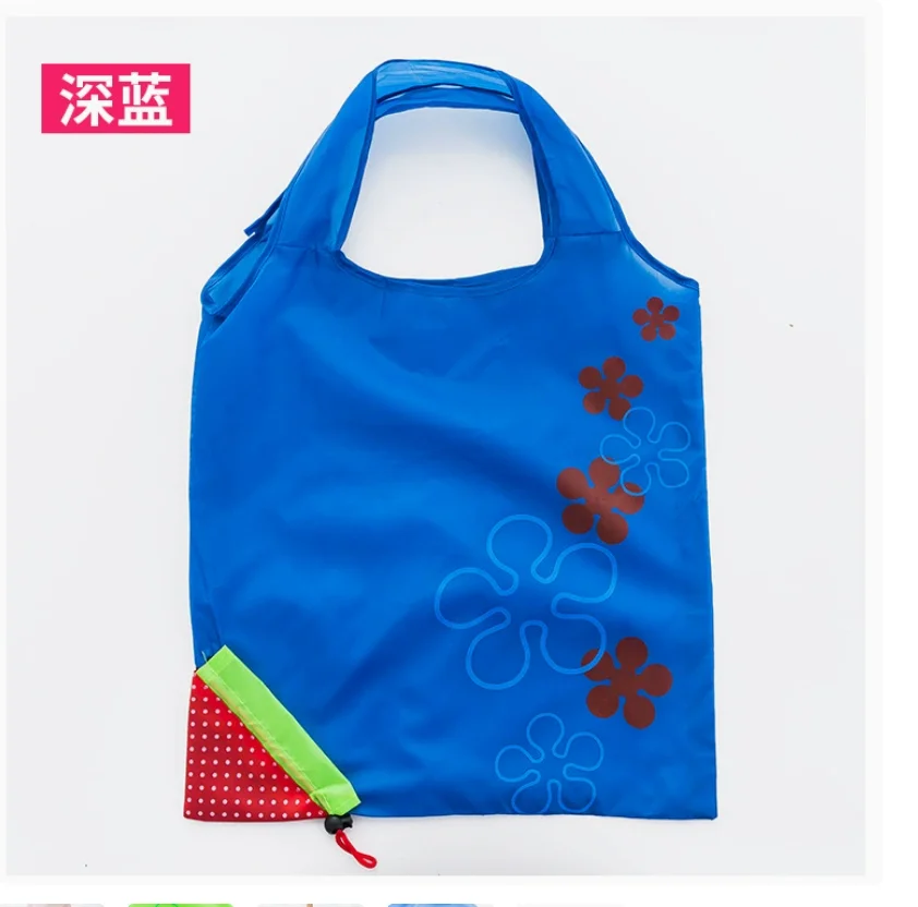 10pcs/lot Hot Creative environmental storage bag Handbag Strawberry Foldable Shopping Bags