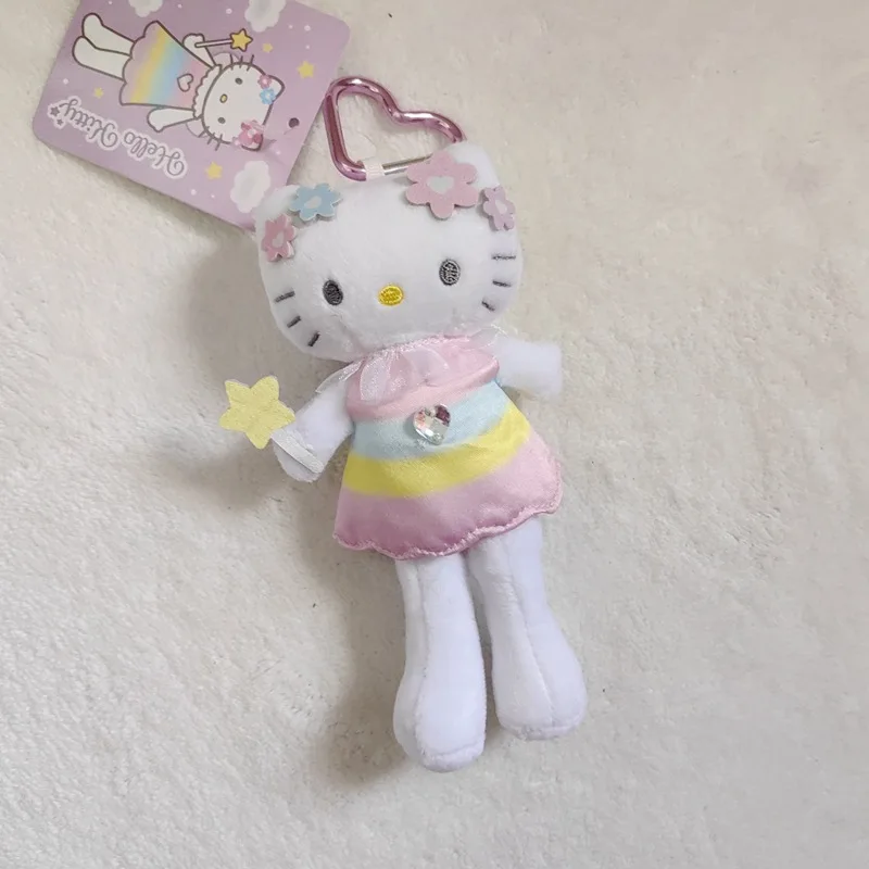 ตุ๊กตาเฮลโลคิตตี้ ซีรีส์น่ารัก ชุดกระโปรงขายาว แมว จี้ห้อยกระเป๋า ตุ๊กตาขนนุ่ม ของขวัญพวงกุญแจ