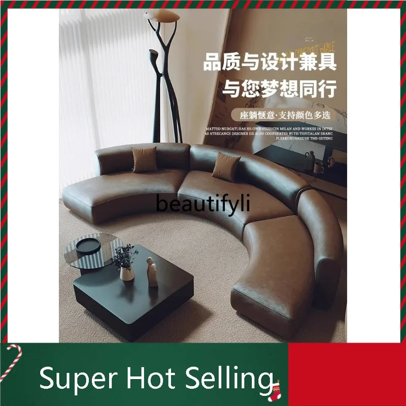 

K132 Semicircular Arc-Shaped Sofa Rest Area Reception Beauty Salon Lobby Hotel Club Lounge