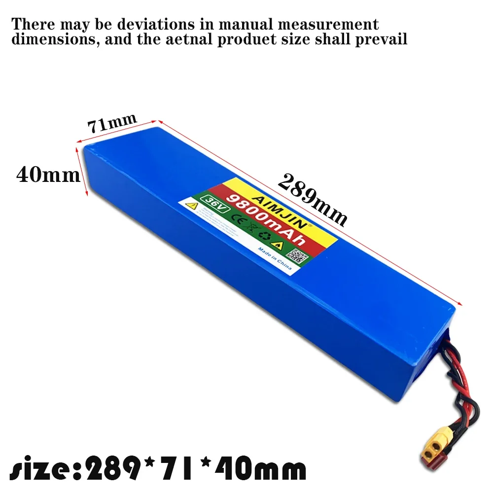 36V9.8AH for AOVO, AOVOPRO, Kamukai And SmartOne Electric Scooter Battery 10S3P