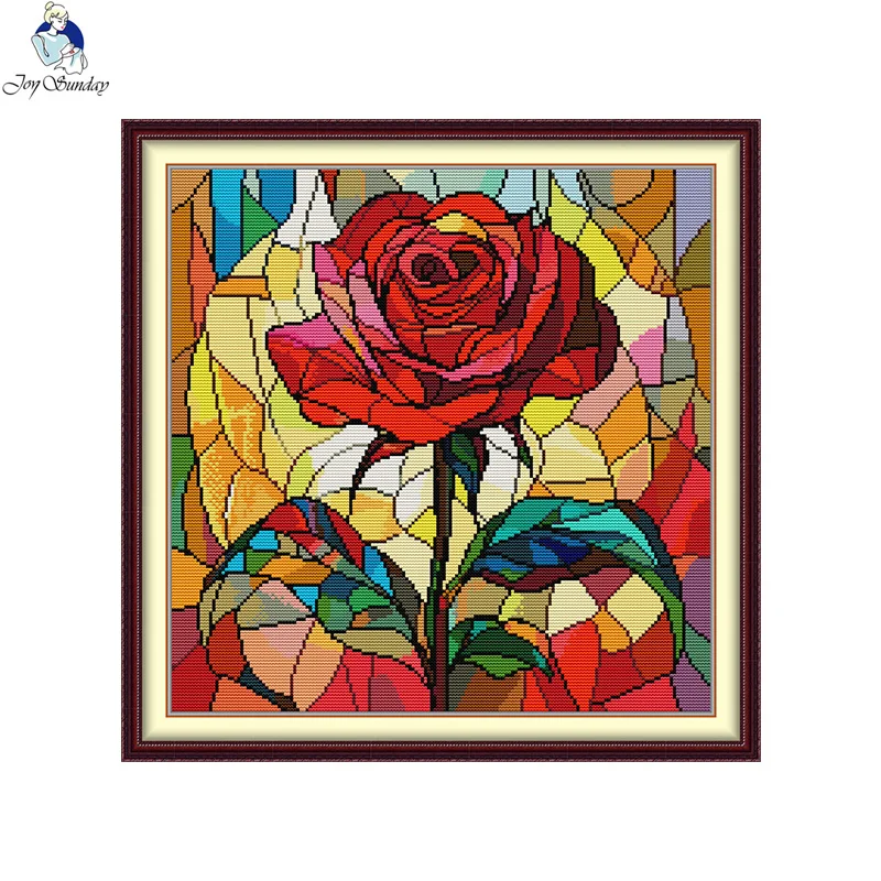 

Joy Sunday New Design DIY Cross Stitch Kits Stamped Counted Canvas Aida DIY Embroidery Needlework Home Display Decoration Set
