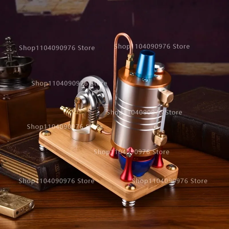 K006 Steam Engine Model with Boiler Retro Start Working Model Physics Experiment Toy for Adults Students