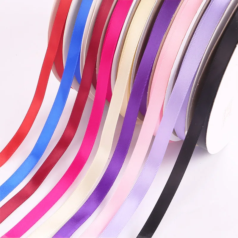 New 1cmx91m Ribbon Decoration With Encrypted Satin Ribbon Diy Bow Hair Accessories High Quality Polyester Belt R1015