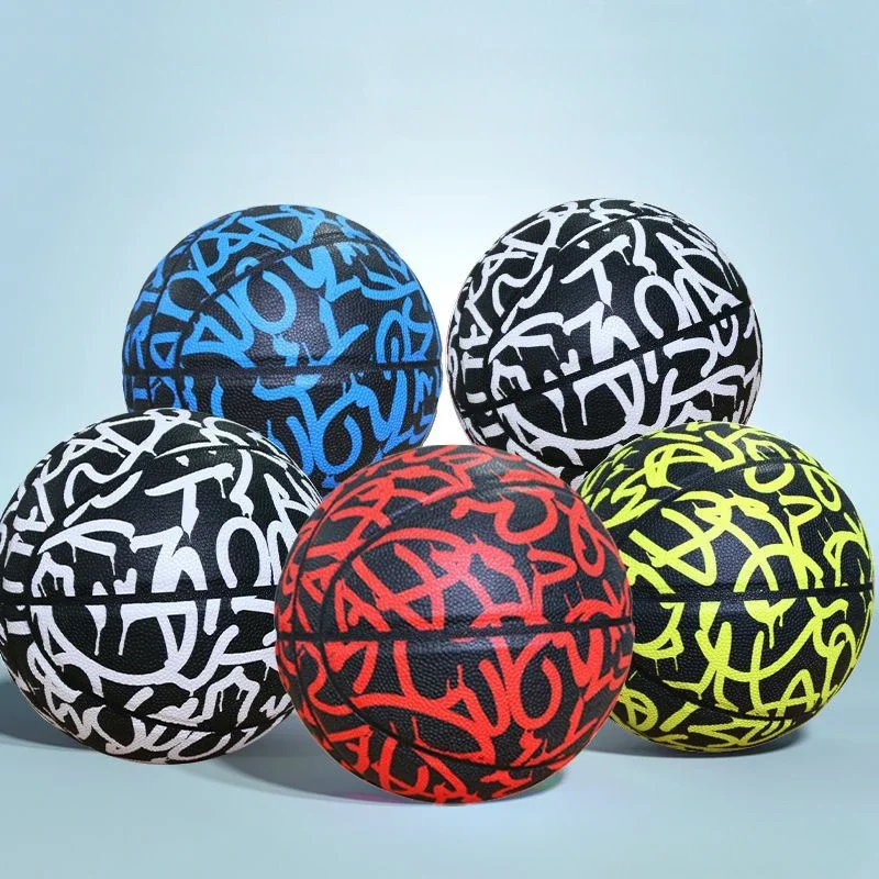 Nr. 7 Volwassen junior high school kinderschoolspel basketbaltraining PU hygroscopische blauwe bal