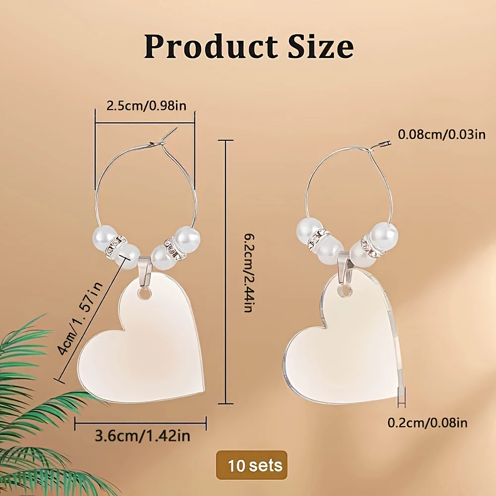 10 حلقات من زجاج النبيذ الأكريليك، التعرف على زجاج النبيذ للحفلات والحفلات، المعلقات الدائرية لزجاج النبيذ، مستلزمات الزفاف #2