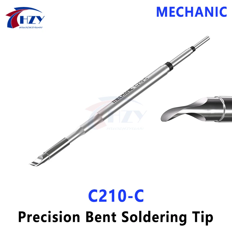 MECHANIC C210-C Precision Bent Soldering Tip Type C 3D Curved Rapid Stripping FPC Ribbon Cable for C210 Series Solder Station