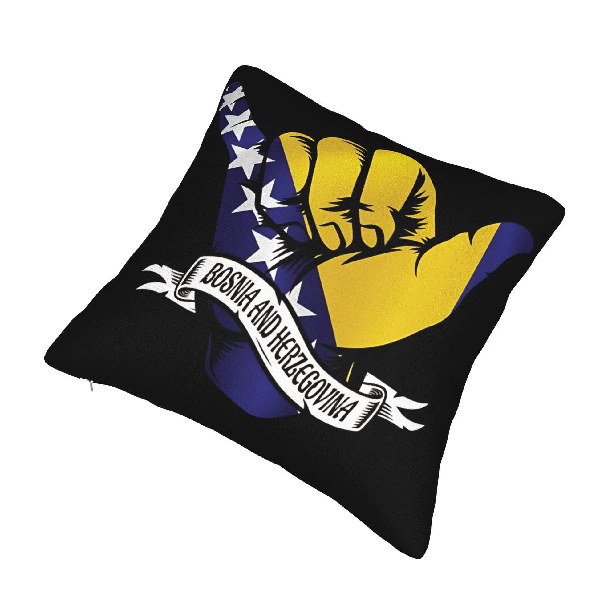 Decorative Pillow Covers Bosnia and Herzegovina Flag Product Home  Pillow Case Cover Square Style Multi Size