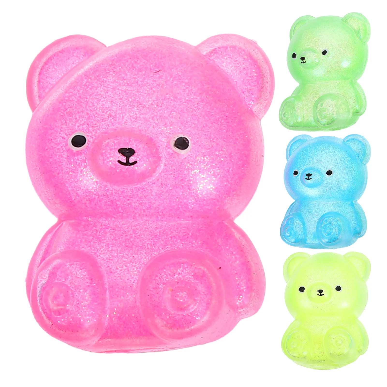 4 قطعة الدب الإجهاد الإغاثة ضغط المخلصات الملونة مرنة الدببة المرنة للاستخدامات الصحة العقلية المنزلية والحفلات #6