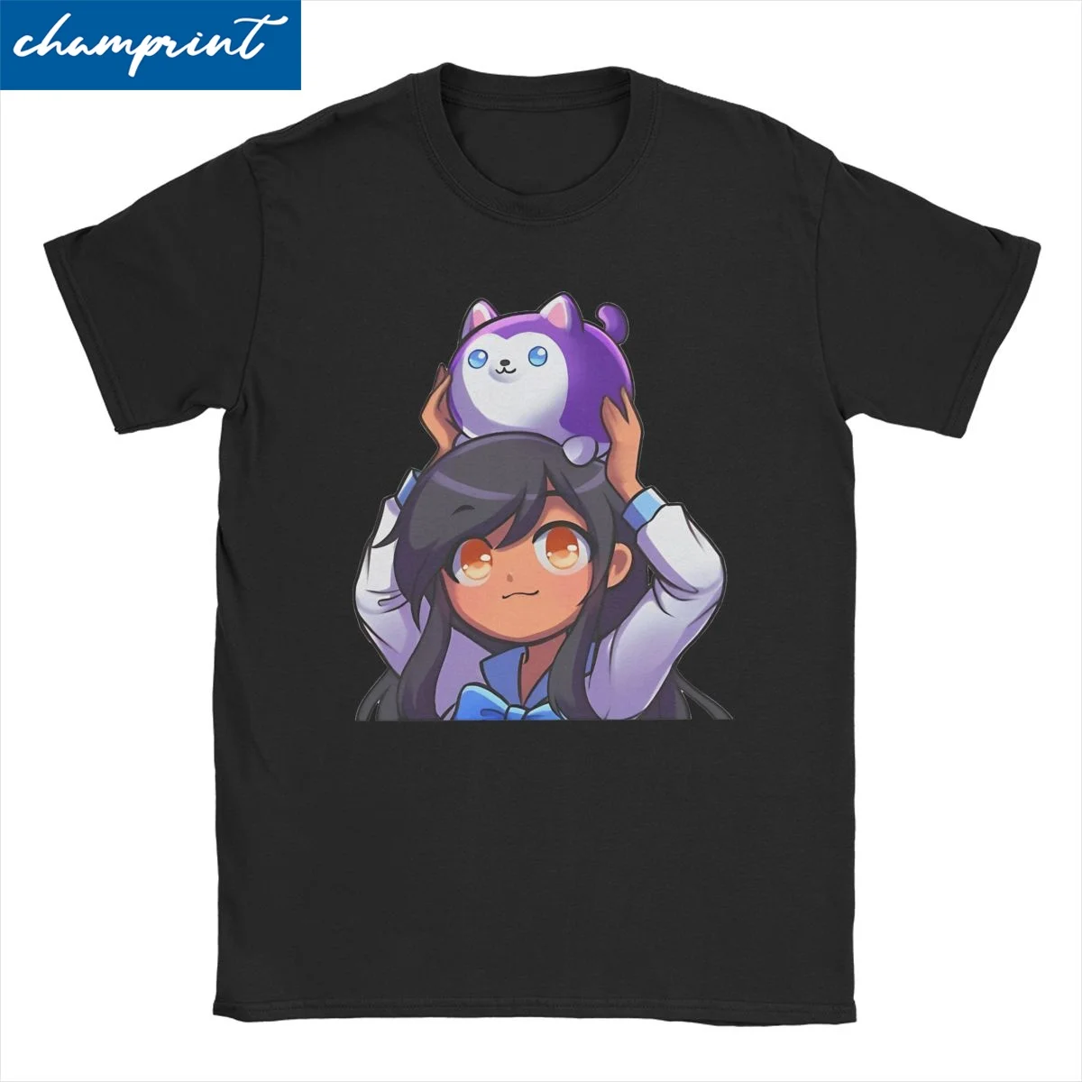 Cute Aphmau Cat for Men Women T Shirts Cartoon Anime Funny Tees Short Sleeve O Neck T-Shirt Cotton Unique Tops