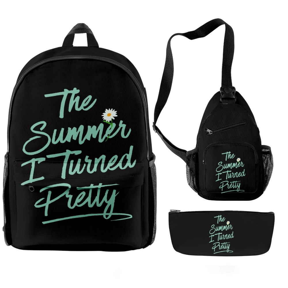 

The Summer I Turned Pretty 2023 New Tv Series Backpacks 3 Pieces Sets Zipper Daypack Unisex Traval Bag Student School Bag