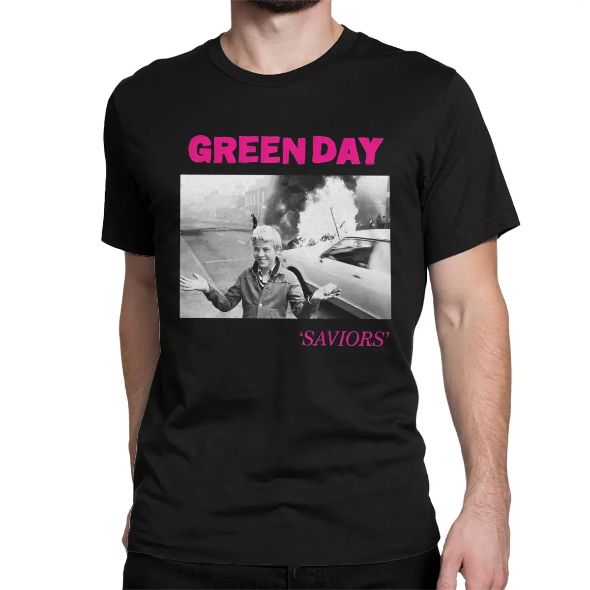 Novelty Green Day American Idiot Albuum T-Shirts Men Women's Round Collar Cotton T Shirt Punk Rock Music Tees 6XL Clothes