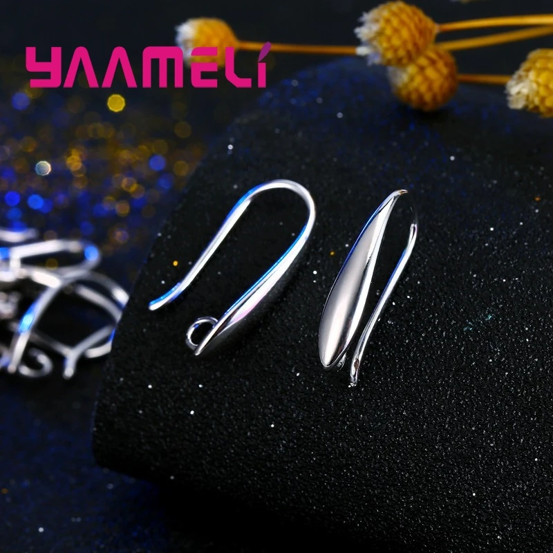 18 projekt wysokiej klasy 100% autentyczne 925 srebro kolczyki dokonywanie komponenty DIY ocena biżuteria gładkie Handmade Acessories — zdjęcie 6