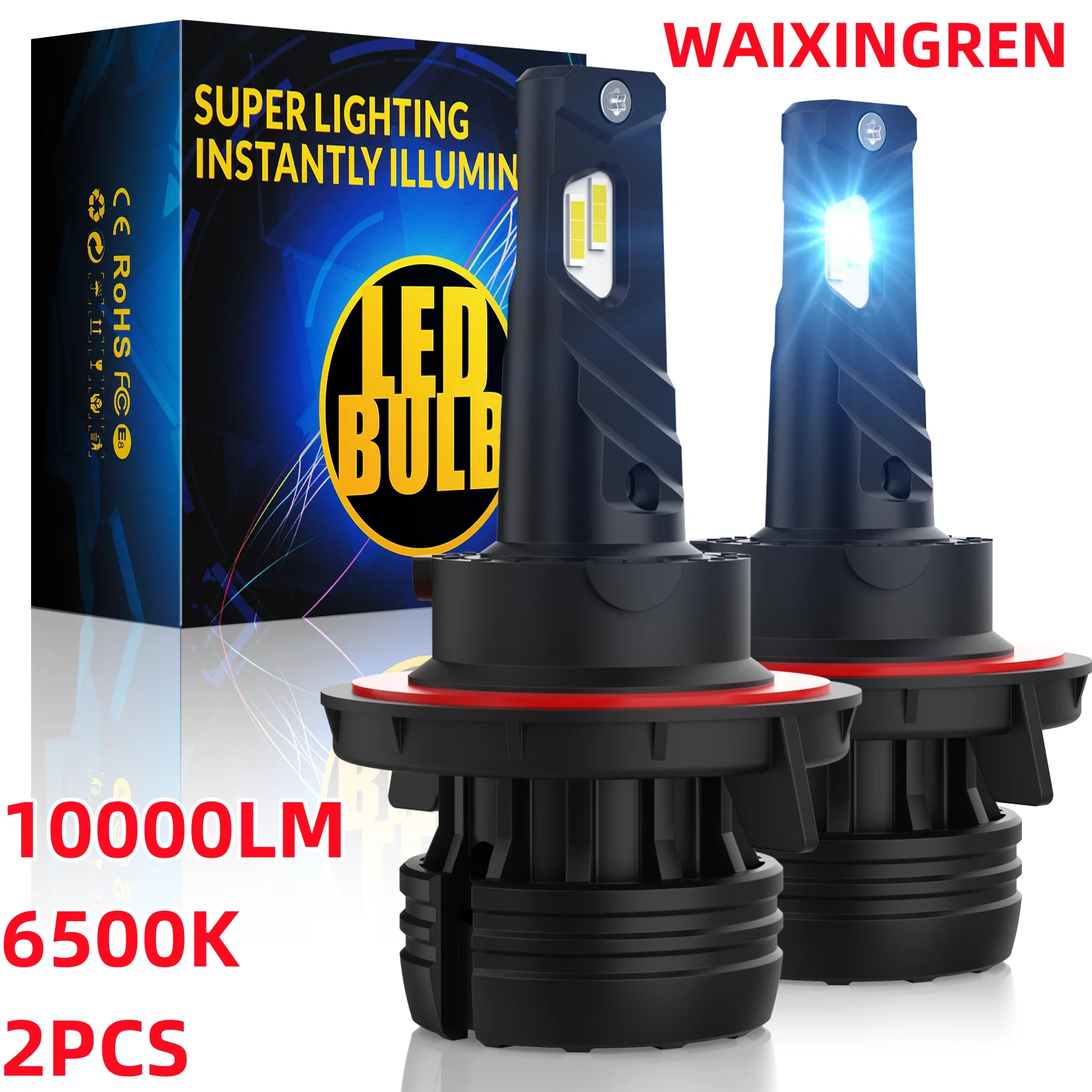 

2PCS H4 H13 9012 H11 LED Car Headlights Lamp Plug & Play Headlights High Low Beam Bulb 6500K 10000LM 52W Cold White Bulbs Auto