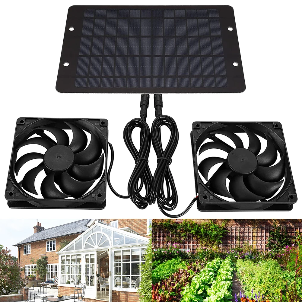 

12V 10W Mini Ventilator IP65 Waterproof Solar Panel Powered Fan Solar Panel Fan Ventilation Fan for Chicken House RV Greenhouse