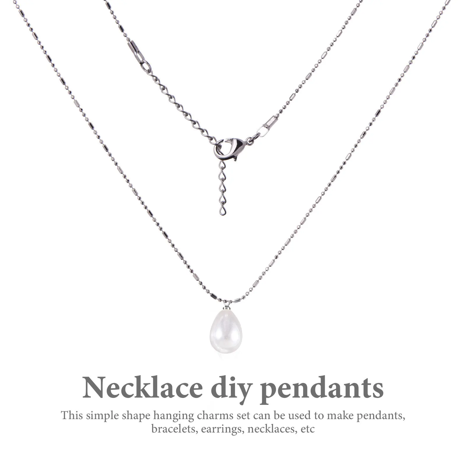 

60Pcs Pearl Hanging Charms DIY Jewelry Material Set for Necklace Bracelet Earrings Pendant Making Supplies Necklace Charms