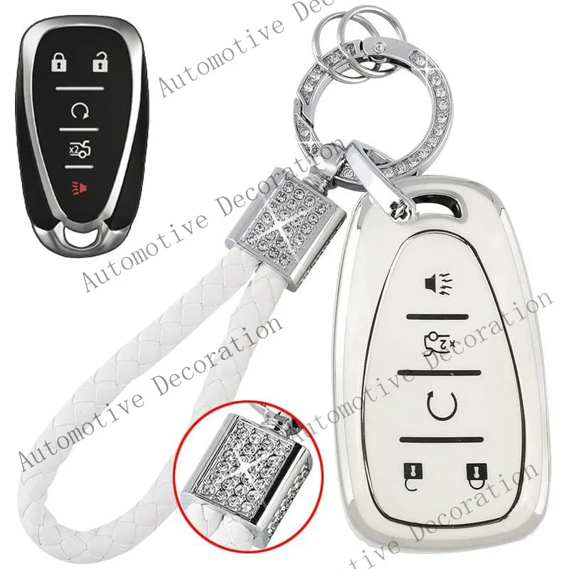 Z+ TPU Car Remote Key Fob Case Cover Bag For Chevrolet Malibu Camaro Equinox Cruze