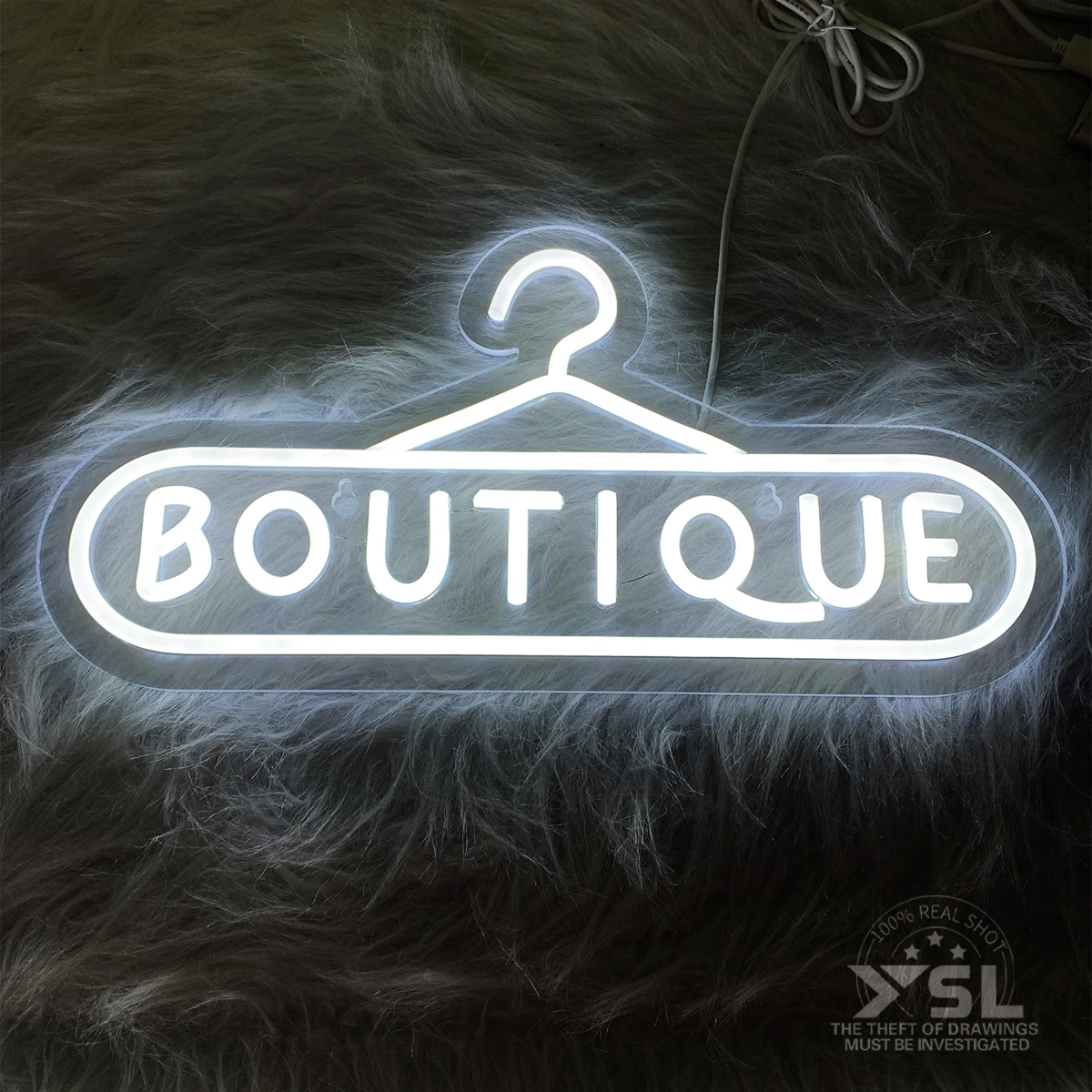 Led Neon Sign High quality clothes-hanger shape neon light clothing factory store department store to create Wall Decor