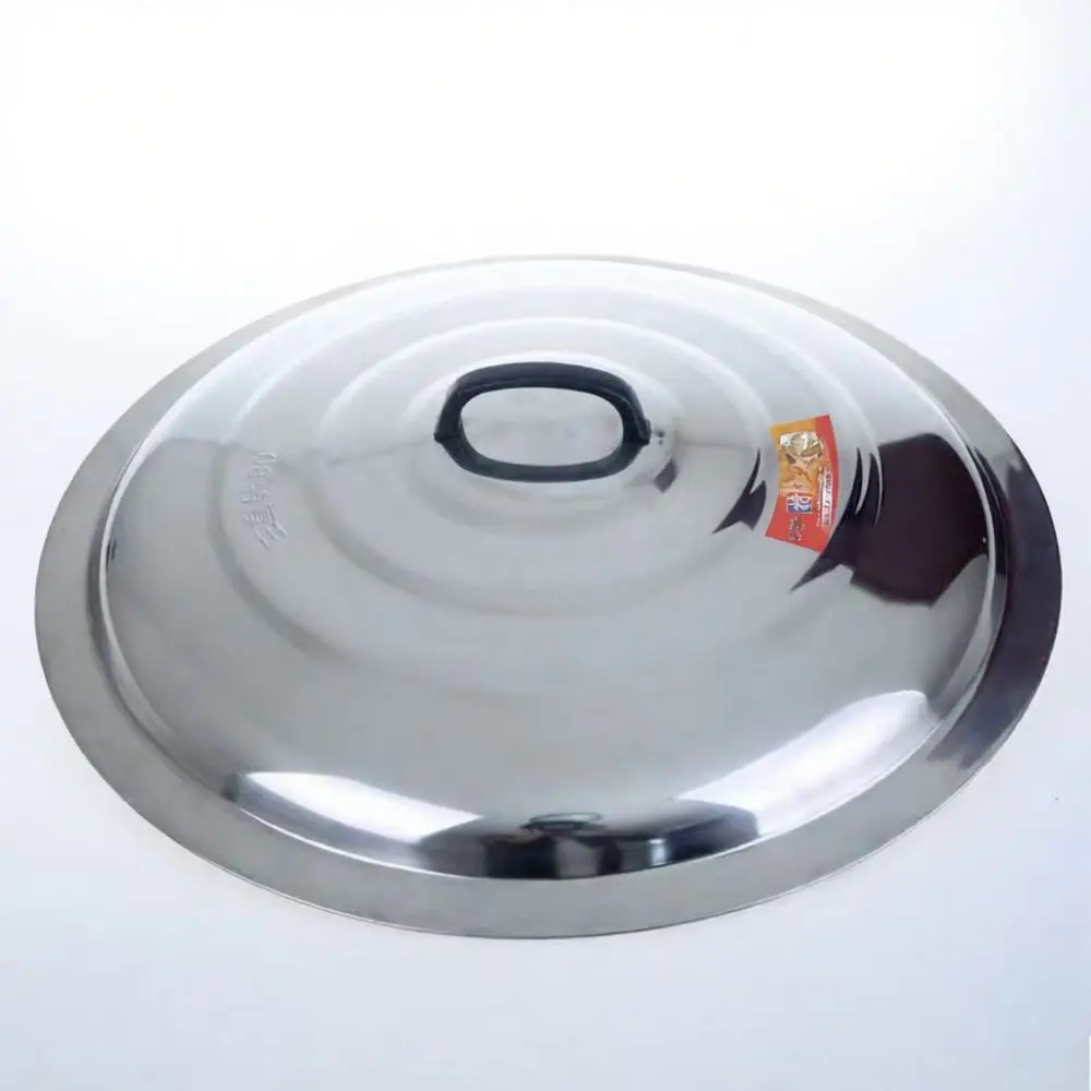 Thickened Stainless Steel Pot Lid Universal Culinary Pan Cover Durable Cooking Kitchen Lid Large Steel Wok Pot Caps