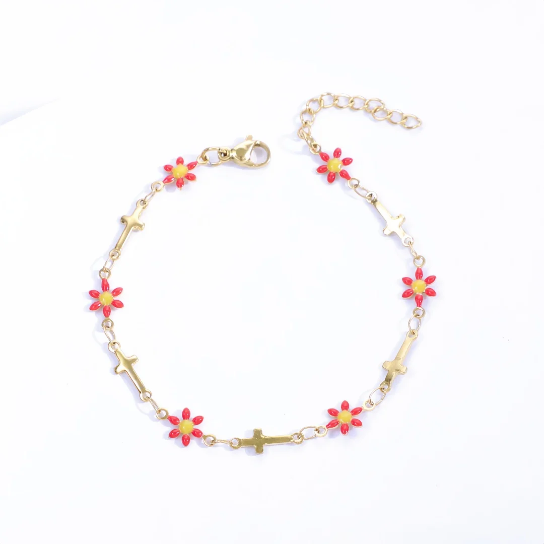

New colored drop oil Stainless Steel Bracelet Women Fashion Personality Korean Bracelet Jewelry Accessories Anniversary Gift ﻿ ﻿