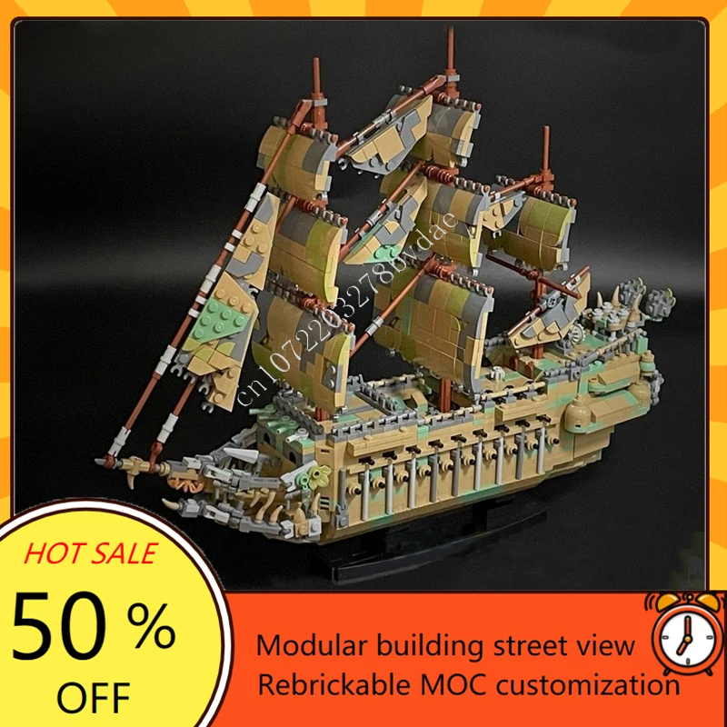 

2102 шт. MOC «Летающий голландец», набор головоломок с военным кораблем-сделай сам, техническая сборка, праздник, Рождество, детский подарок на день рождения для детей в возрасте