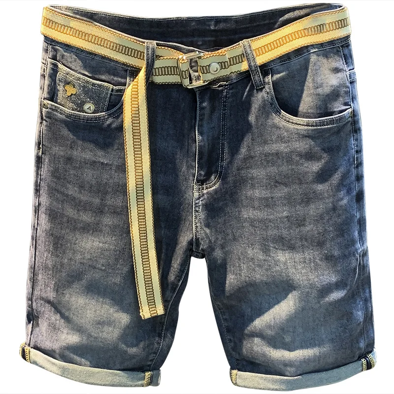 Summer Thin Shorts Boys2024New Fashion Elastic Comfortable Mid-Length Pants Straight Loose Cropped Casual Pants