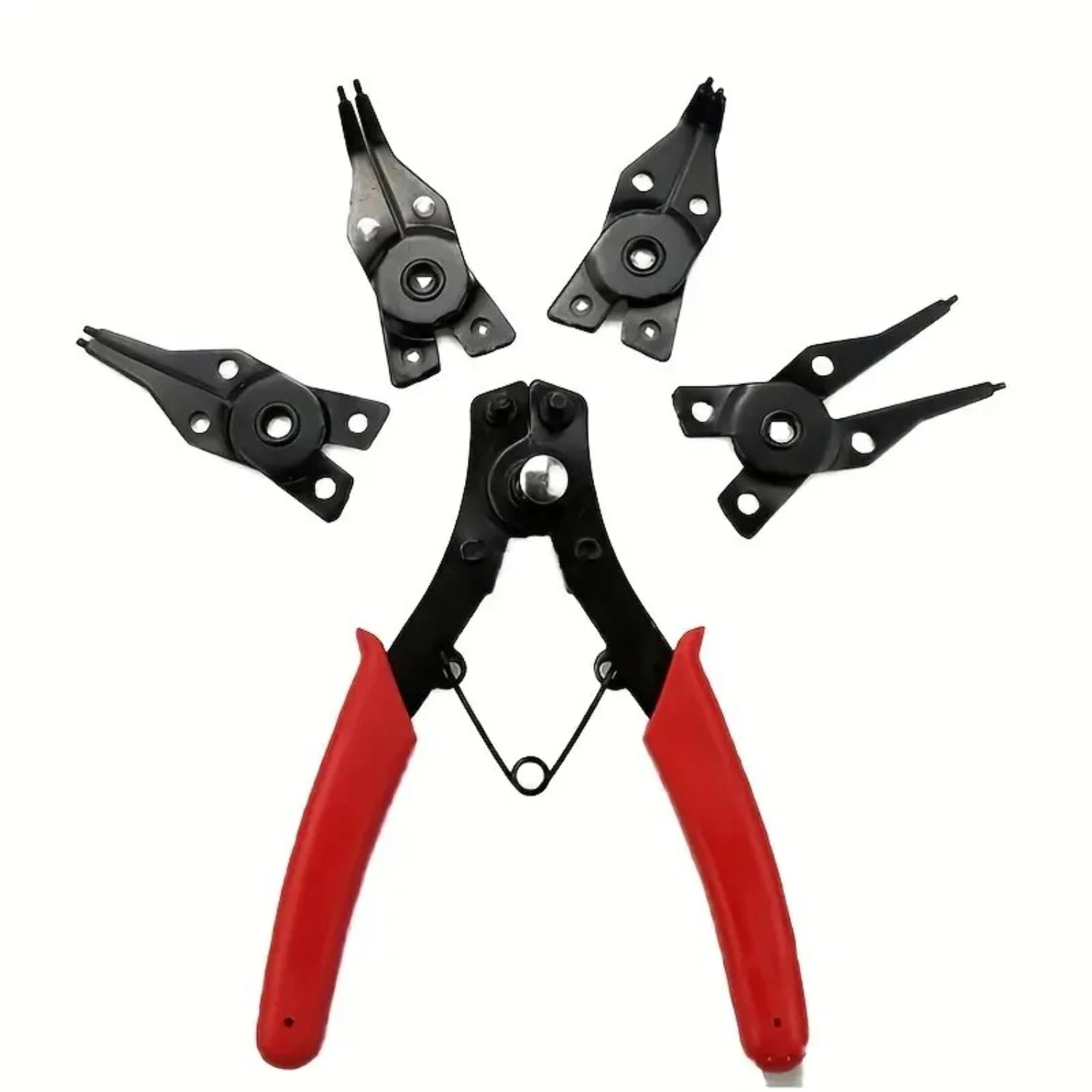 Versatile Retaining Pliers Snap Ring Pliers Set - 4-In-1 Removable Multi Crimp Multi Circlip Pliers for All-around Usage - Handy