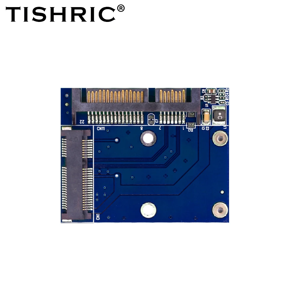 TISHRIC M.2 MSATA SSD zu 2,5 SATA Adapter M2 Mini PCI SSD Konverter Riser Karte Modul Board für PC Laptop hinzufügen Karte bis zu 6Gps