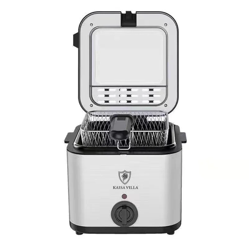 110V220V Electric Deep Fryer 2.5L French Frie Machine Oven Oil Hot Pot Fried Chicken Grill Adjustable Thermostat Kitchen Cooking