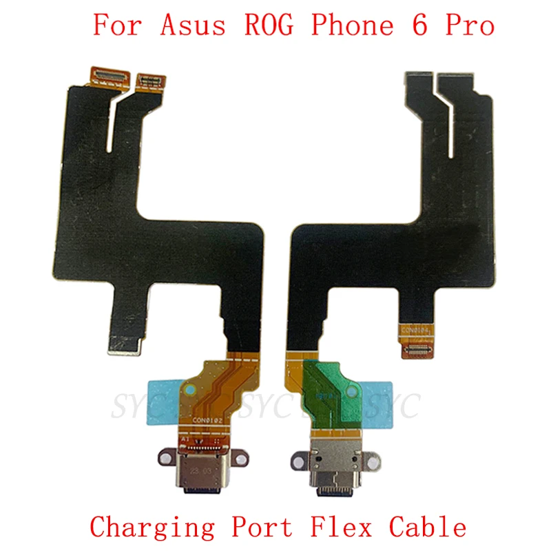 USB Charging Port Connector Flex Cable For Asus ROG Phone 6 Pro Charging Connector Board Repair Parts