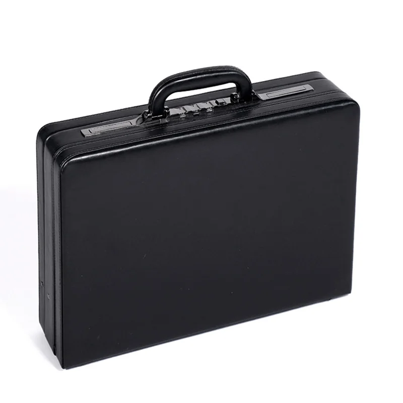 High‑End Men’s Business Briefcase Retro Leather Attache Case Password Lock Laptop Handbag Vintage Leather Office Portfolio Bag