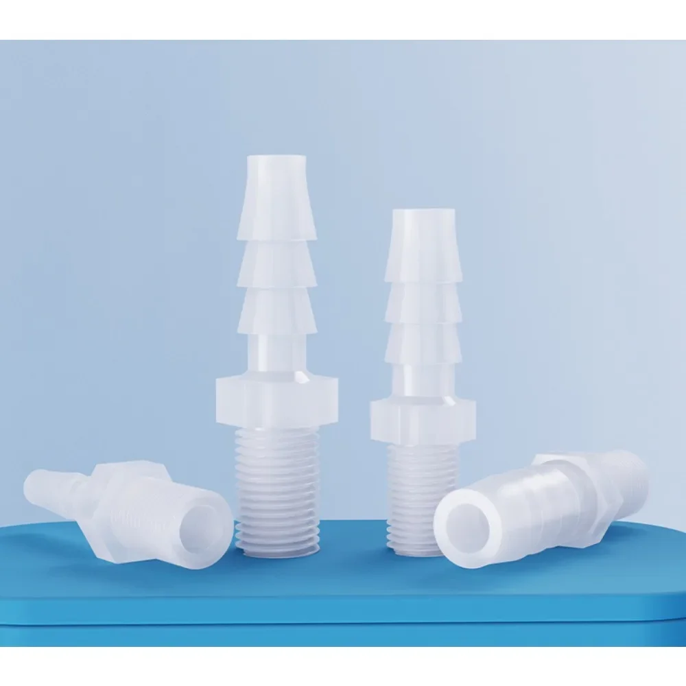 BSPP 1/8 1/4 3/8 1/2 3/4  Male Thread Pagoda Nozzle Plastic Hose Pagoda Pipe Joint Food Grade Materials Acid Alkali Resistant