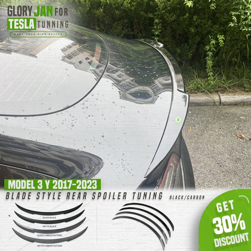 

Blade style Rear Spoiler For Tesla Model 3 Y 2017-2026 Rear Trunk Lid Wing Model Y Juniper ABS Body Kits Auto Accessories
