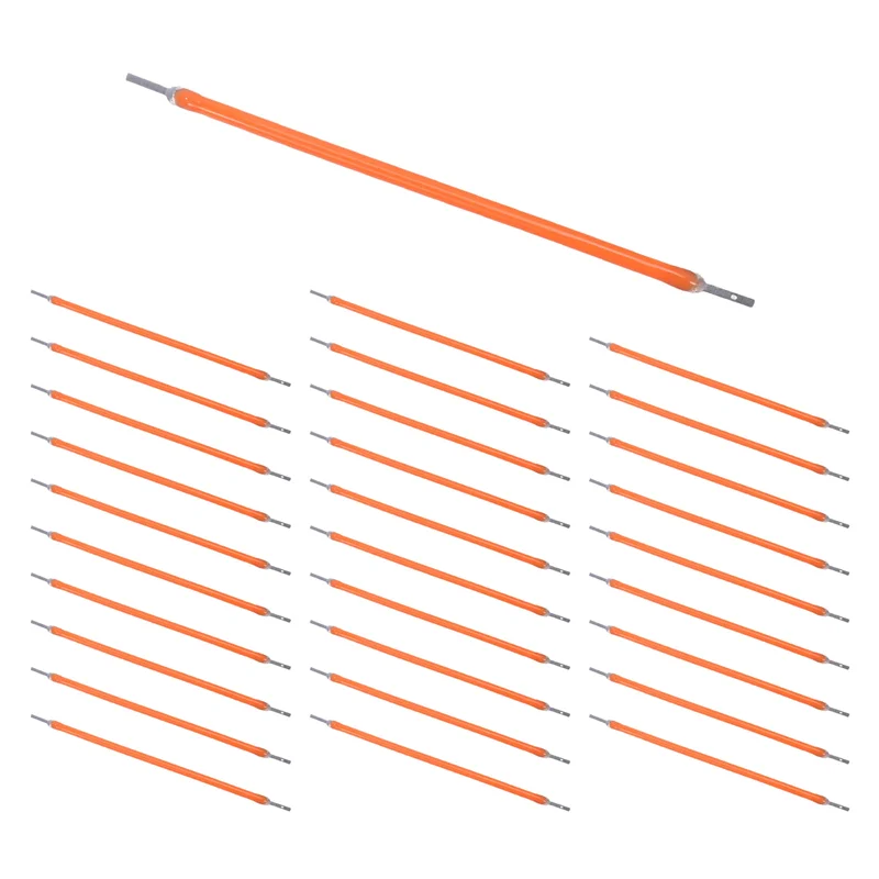 30 Buah Filamen Fleksibel LED Ultra Ramping 3V 60Mm Bagian Bohlam Retro Filamen Pencahayaan Dioda LED-Panas