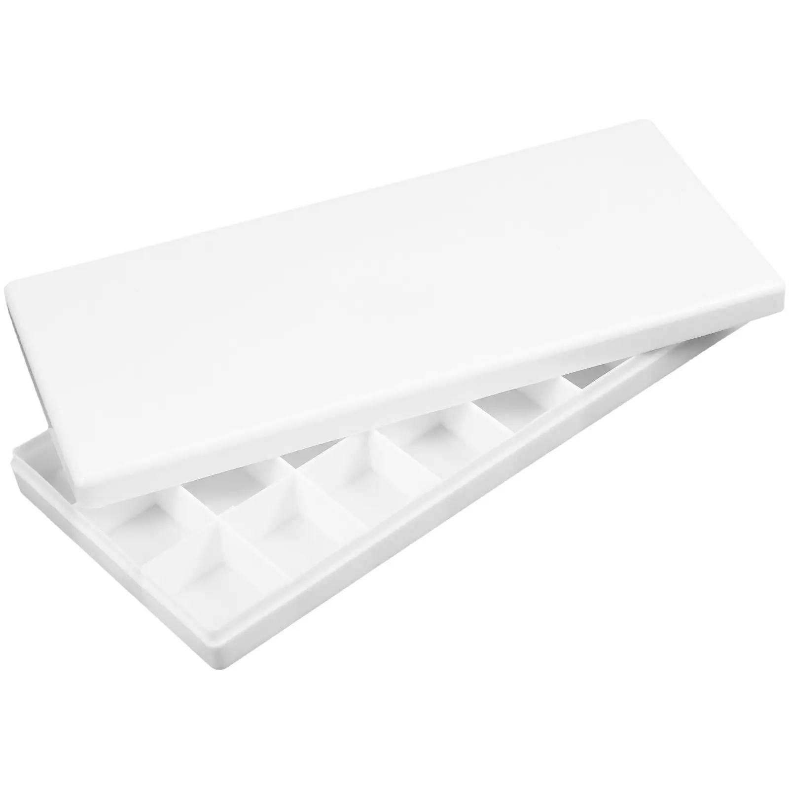 24 Wells Paint Box Molded Thick Plastic Watercolor Palette Hard Lid Keeps Paint Wet Suitable for Watercolor Gouache Acrylic Oil