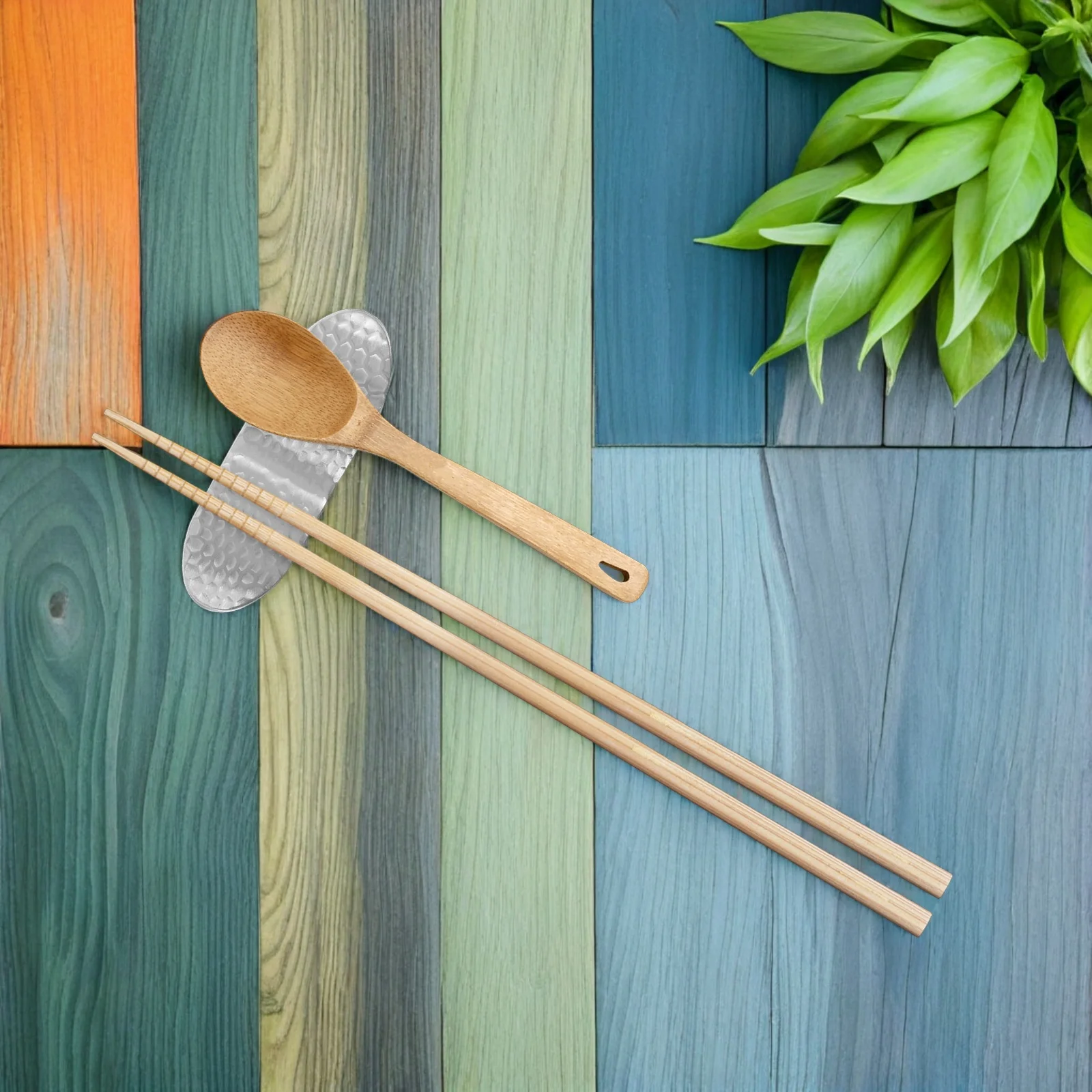 

Elegant Hammered Stainless Steel Spoon Holder Rest Cutlery Storage Rack Tableware Organization