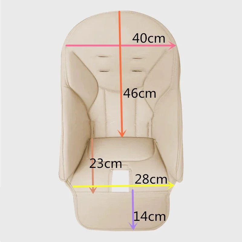 Baby Chair Cushion PU Seat Leather Cover Kids Growth Chair Seat Cushion Dinner  Seat Case Children Dining Chair Accessories