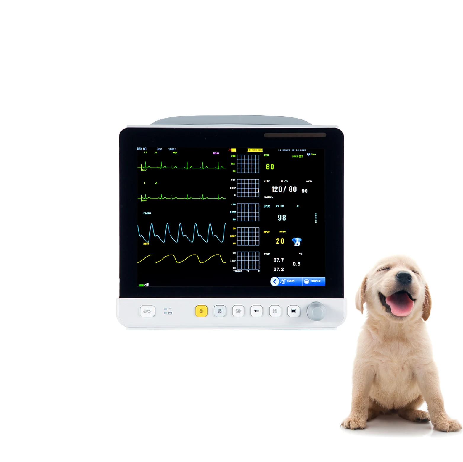 High Quality Veterinary Vet ICU Surgical Vital Signs Multi Parameter Medical Monitor