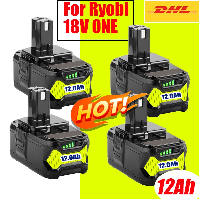 

Разряд 10C, более сильная мощность для электроинструментов RYOBI P108, аккумулятор 18 В P104 P107 12,0 Ач, реальная емкость, без ложной маркировки